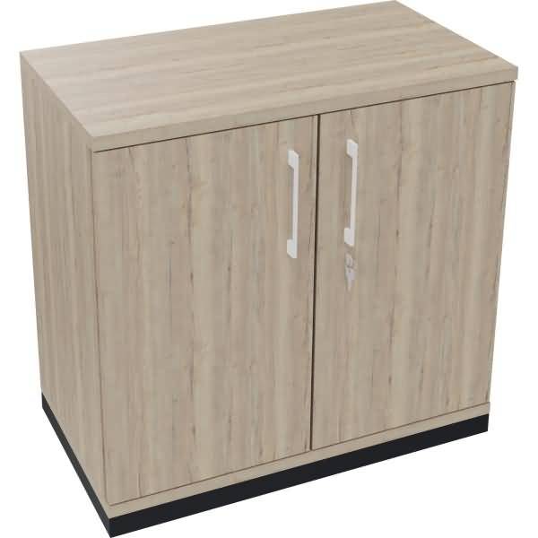 Flügeltürenschrank 2OH B800xT442xH781 anthrazit/Eiche Natur