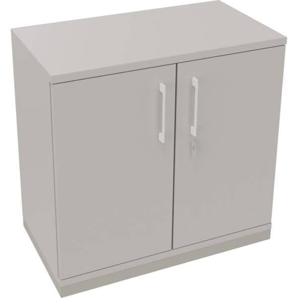 Flügeltürenschrank 2OH B800xT442xH781 silber/Lichtgrau