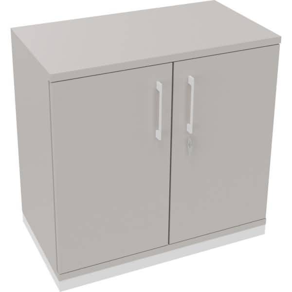 Flügeltürenschrank 2OH B800xT442xH781 weiß/Lichtgrau