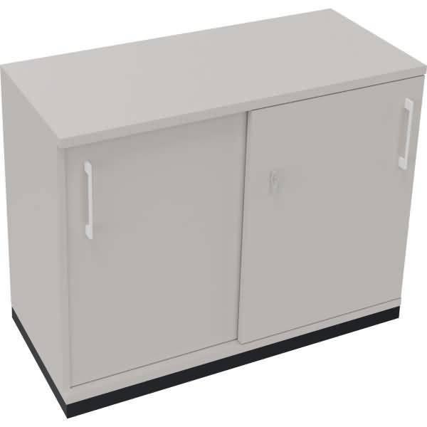 Schiebetürenschrank 2OH B1000xT442xH781mm anthrazit/Lichtgrau