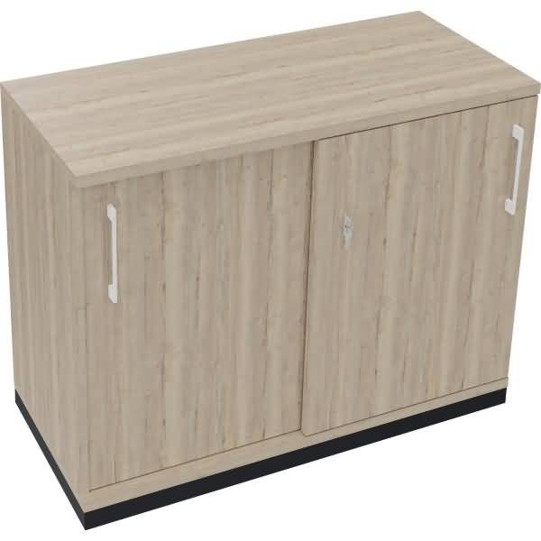 Schiebetürenschrank 2OH B1000xT442xH781mm anthrazit/Eiche Natur