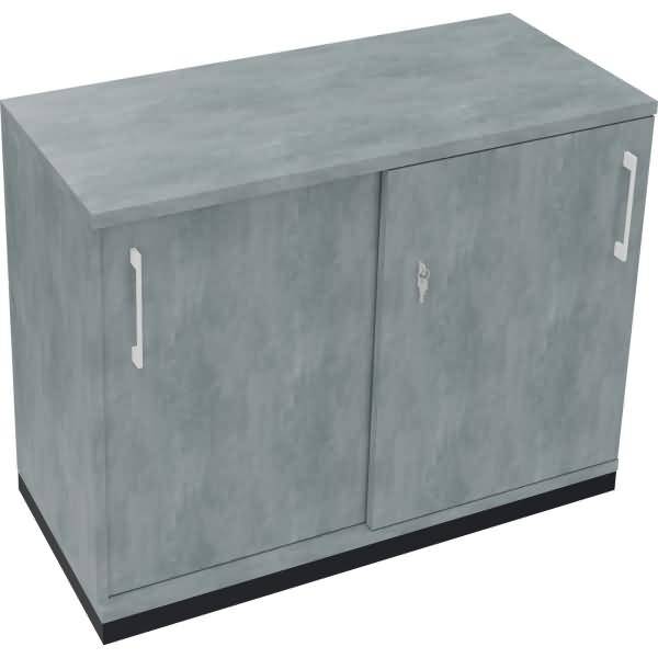 Schiebetürenschrank 2OH B1000xT442xH781mm anthrazit/Beton hell