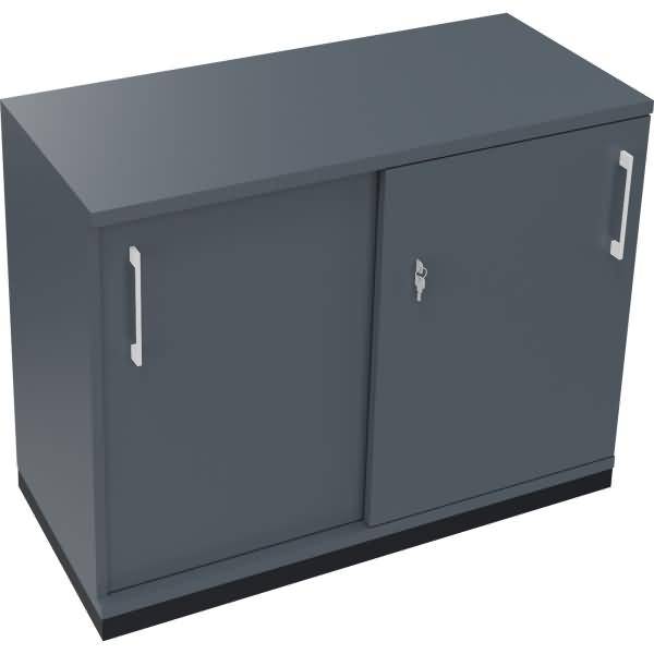 Schiebetürenschrank 2OH B1000xT442xH781mm anthrazit/Lavagrau