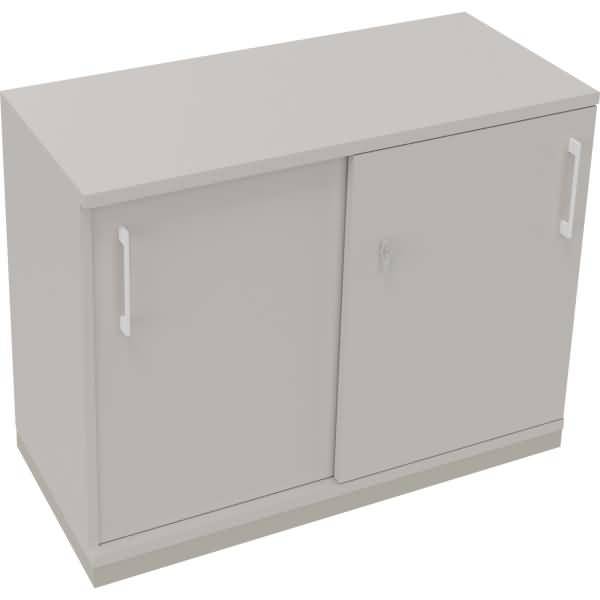 Schiebetürenschrank 2OH B1000xT442xH781mm silber/Lichtgrau