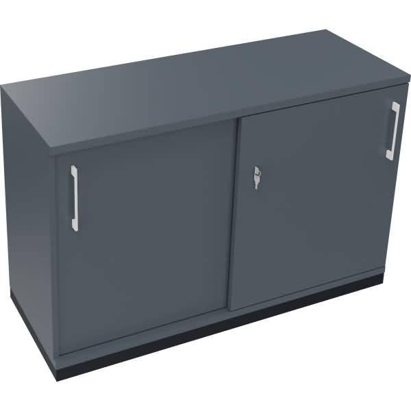 Schiebetürenschrank 2OH B1200xT442xH781mm anthrazit/Lavagrau