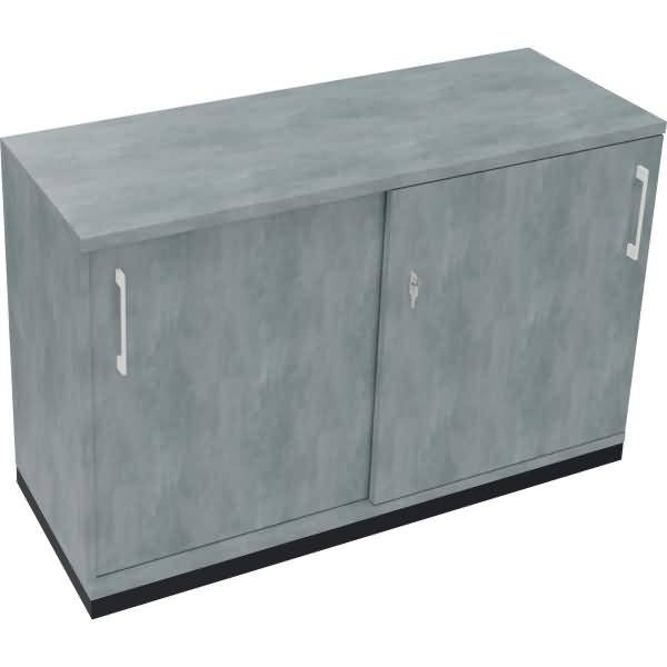 Schiebetürenschrank 2OH B1200xT442xH781mm anthrazit/Beton hell