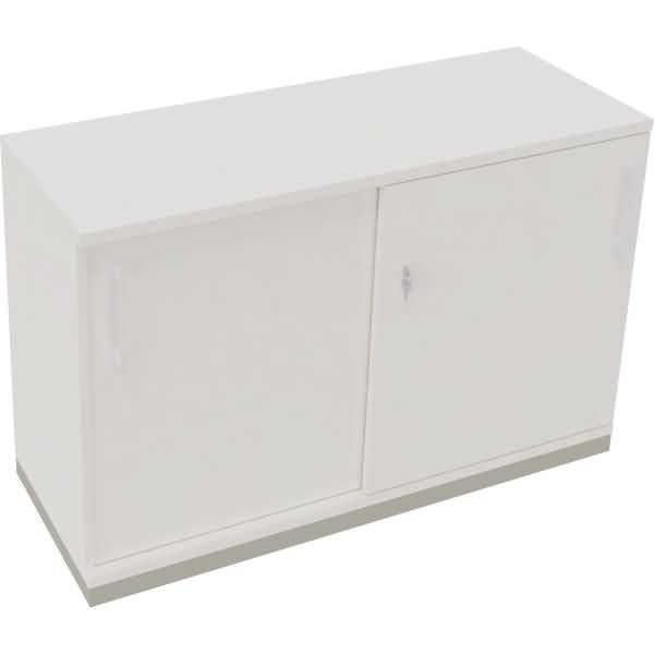 Schiebetürenschrank 2OH B1200xT442xH781mm silber/Diamant Weiß