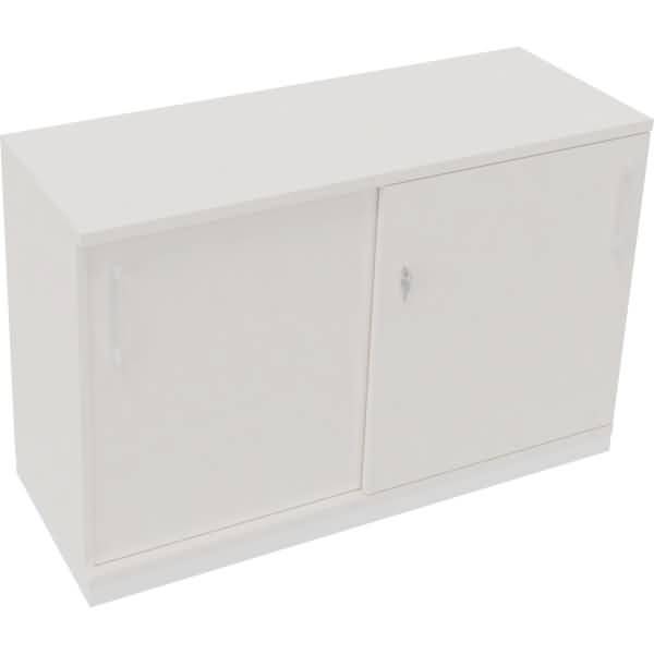Schiebetürenschrank 2OH B1200xT442xH781mm weiß/Diamant Weiß