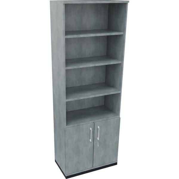 Kombischrank 2OH Tür 4OH Regal B800xT442xH2221mm anthrazit/Beton