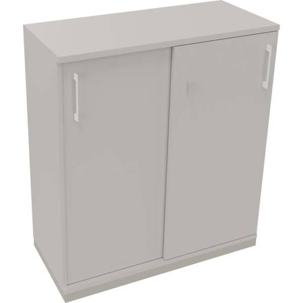 Schiebetürenschrank 3OH B1000xT442xH1133mm silber/Lichtgrau