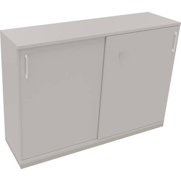 Schiebetürenschrank 3OH B1600xT442xH1133mm silber/Lichtgrau