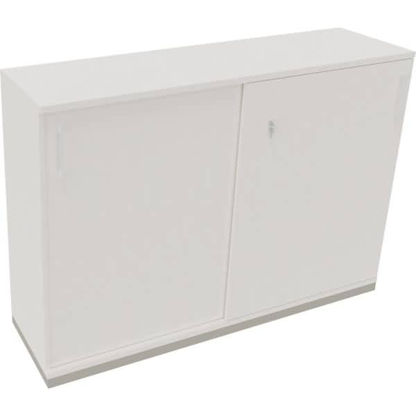 Schiebetürenschrank 3OH B1600xT442xH1133mm silber/Diamant Weiß
