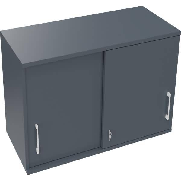 Aufsatz Schiebetürenschrank 2OH B1000xT442xH736mm Lavagrau