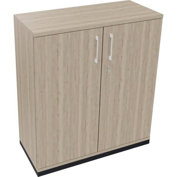 Flügeltürenschrank 3OH B1000xT442xH1133 anthrazit/Eiche Natur