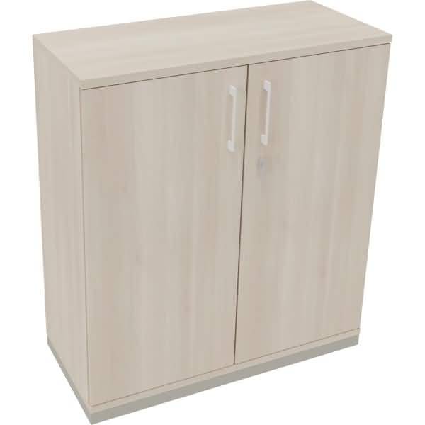 Flügeltürenschrank 3OH B1000xT442xH1133 silber/Akazie