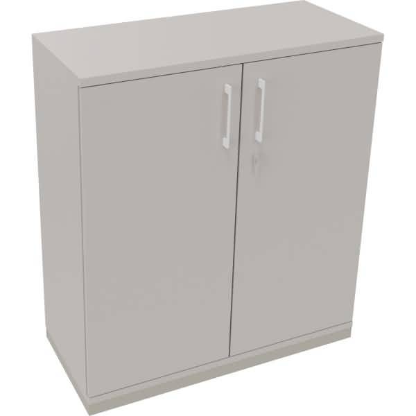 Flügeltürenschrank 3OH B1000xT442xH1133 silber/Lichtgrau