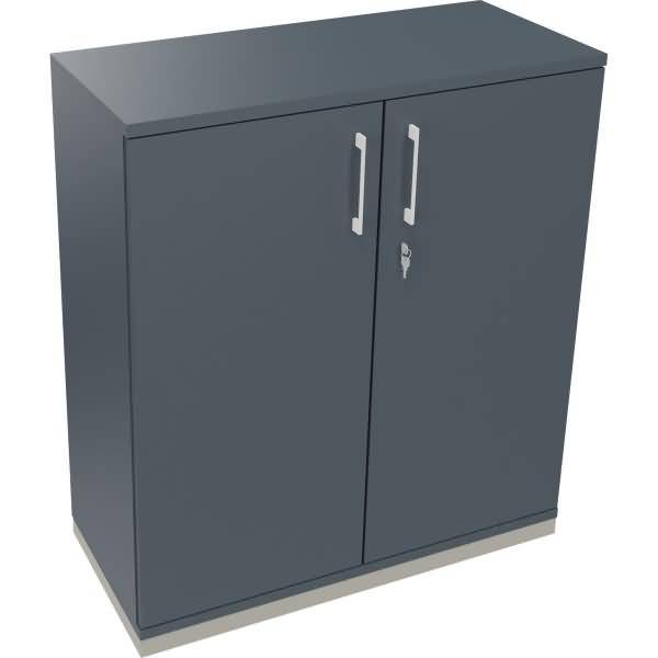 Flügeltürenschrank 3OH B1000xT442xH1133 silber/Lavagrau
