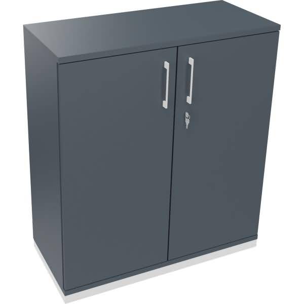 Flügeltürenschrank 3OH B1000xT442xH1133 weiß/Lavagrau