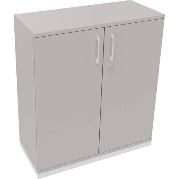 Flügeltürenschrank 3OH B1000xT442xH1133 weiß/Lichtgrau
