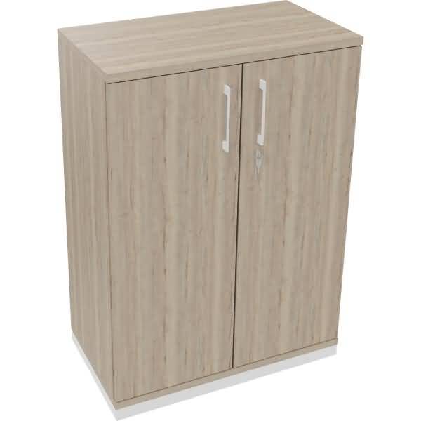 Flügeltürenschrank 3OH B800xT442xH1133 weiß/Eiche Natur