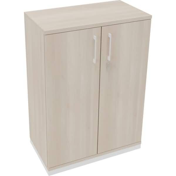 Flügeltürenschrank 3OH B800xT442xH1133 weiß/Akazie