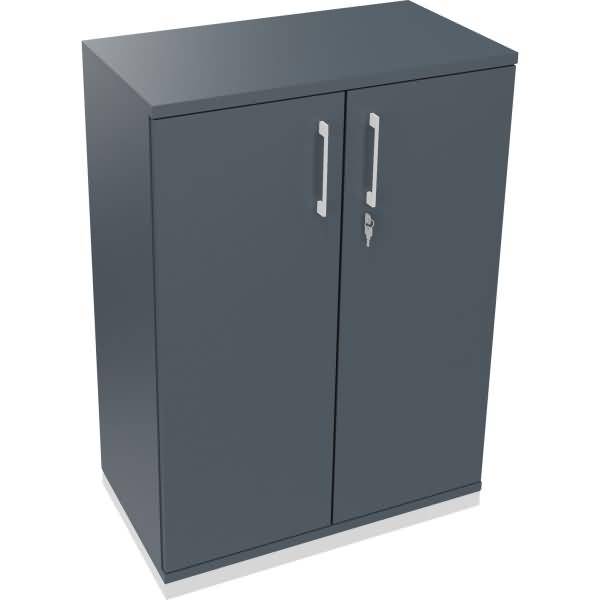 Flügeltürenschrank 3OH B800xT442xH1133 weiß/Lavagrau