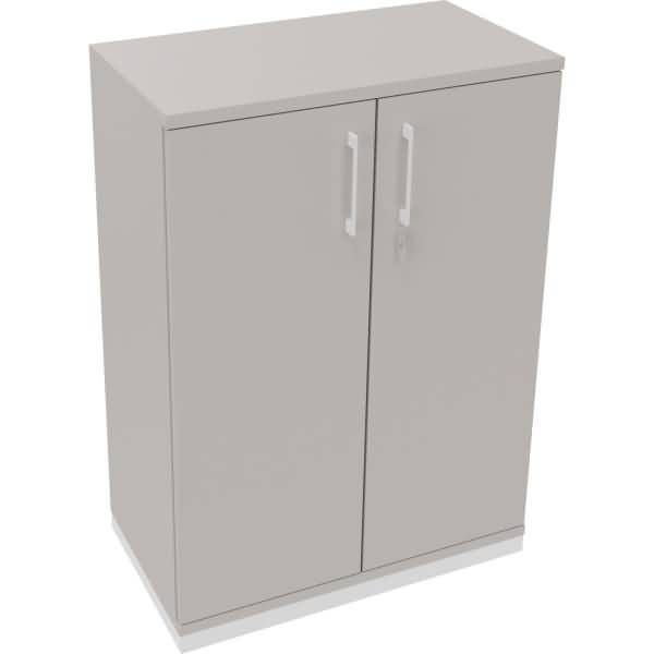 Flügeltürenschrank 3OH B800xT442xH1133 weiß/Lichtgrau