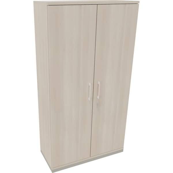 Flügeltürenschrank 5OH B1000xT442xH1869 silber/Akazie