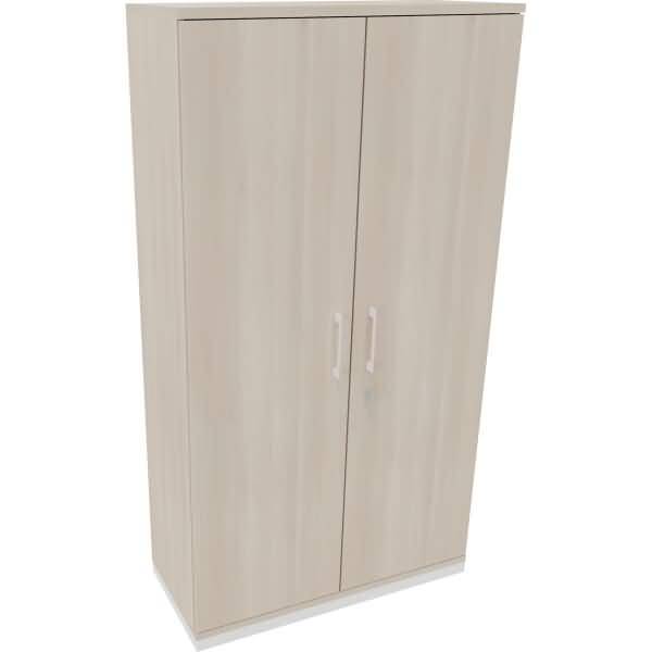 Flügeltürenschrank 5OH B1000xT442xH1869 weiß/Akazie