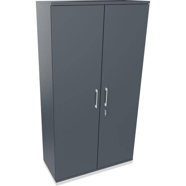 Flügeltürenschrank 5OH B1000xT442xH1869 weiß/Lavagrau
