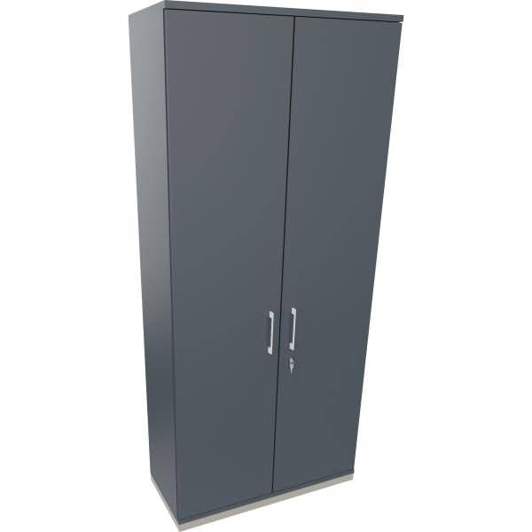 Flügeltürenschrank 6OH B1000xT442xH2221 silber/Lavagrau
