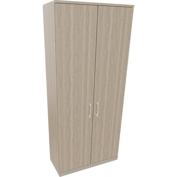 Flügeltürenschrank 6OH B1000xT442xH2221 silber/Eiche Natur
