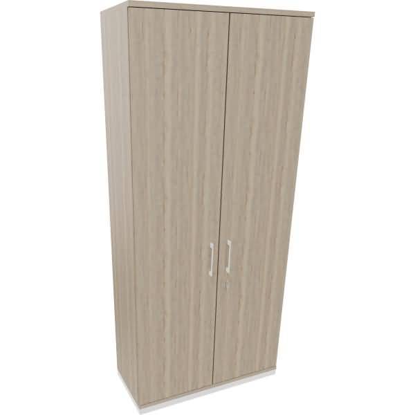Flügeltürenschrank 6OH B1000xT442xH2221 weiß/Eiche Natur