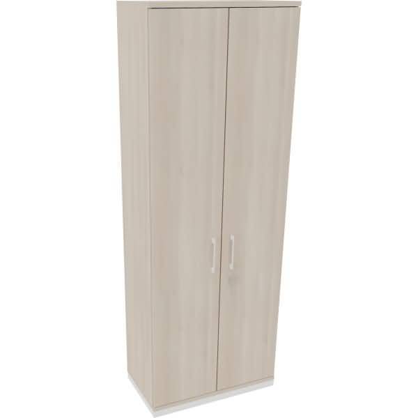 Flügeltürenschrank 6OH B800xT442xH2221 weiß/Akazie