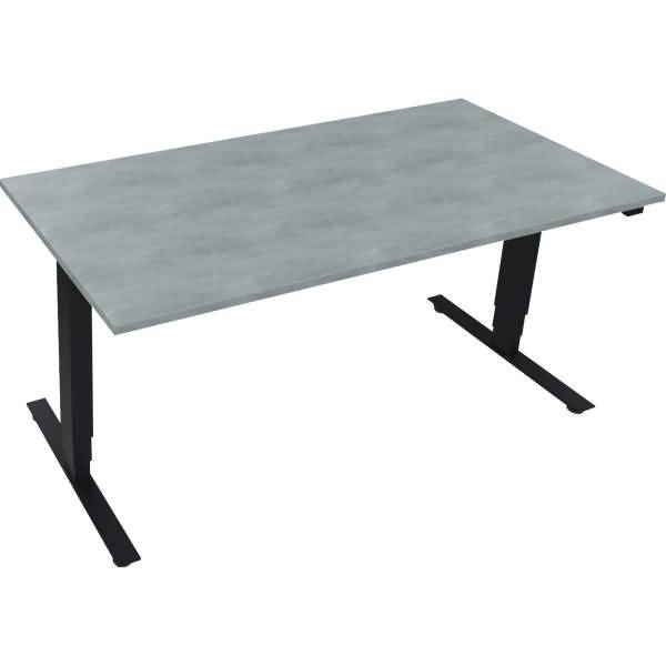 Sitz-/Stehtisch T-Kufe klappbar B1600xT800xH625-1285 anthrazit/Beton