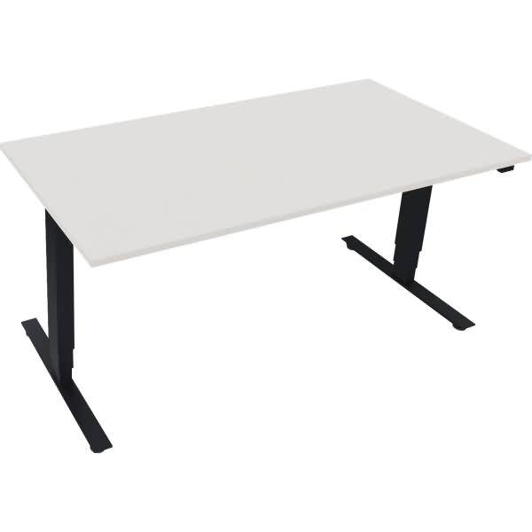 Sitz-/Stehtisch T-Kufe klappbar B1600xT800xH625-1285 anthrazit/Weiß