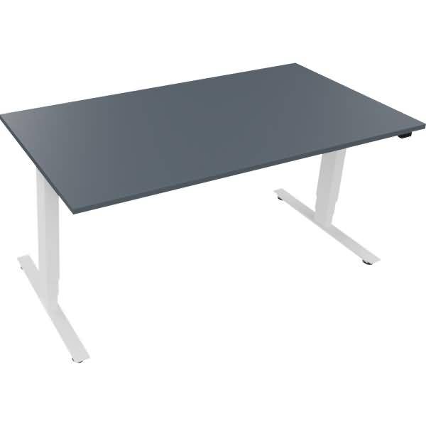 Sitz-/Stehtisch T-Kufe klappbar B1600xT800xH625-1285 weiß/Lavagrau