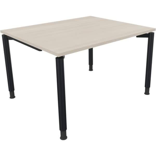 Schreibtisch Vierfuß Rundrohr B1200xT1000xH680-820 anthrazit/Akazie hell