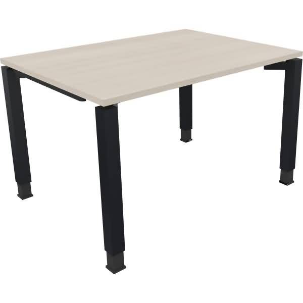 Schreibtisch Vierfuß Rundrohr B1200xT900xH680-820 anthrazit/Akazie hell