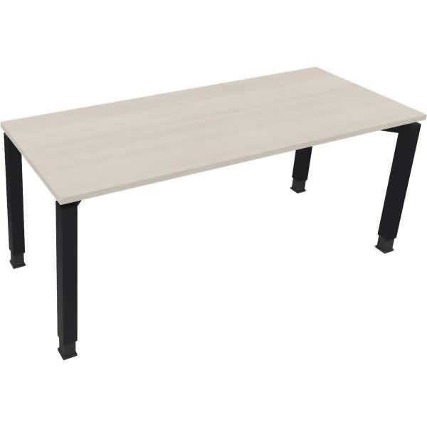 Schreibtisch Vierfuß Quadratrohr B1800xT700xH680-820 anthrazit/Akazie hell