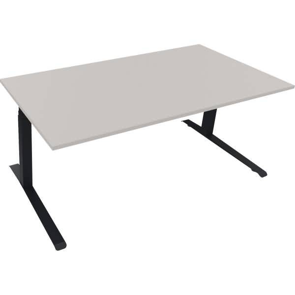 Sitz-/Stehtisch Kufe Doppels. Quad. B1800xT900xH645-1275 anthrazit/Lichtgrau