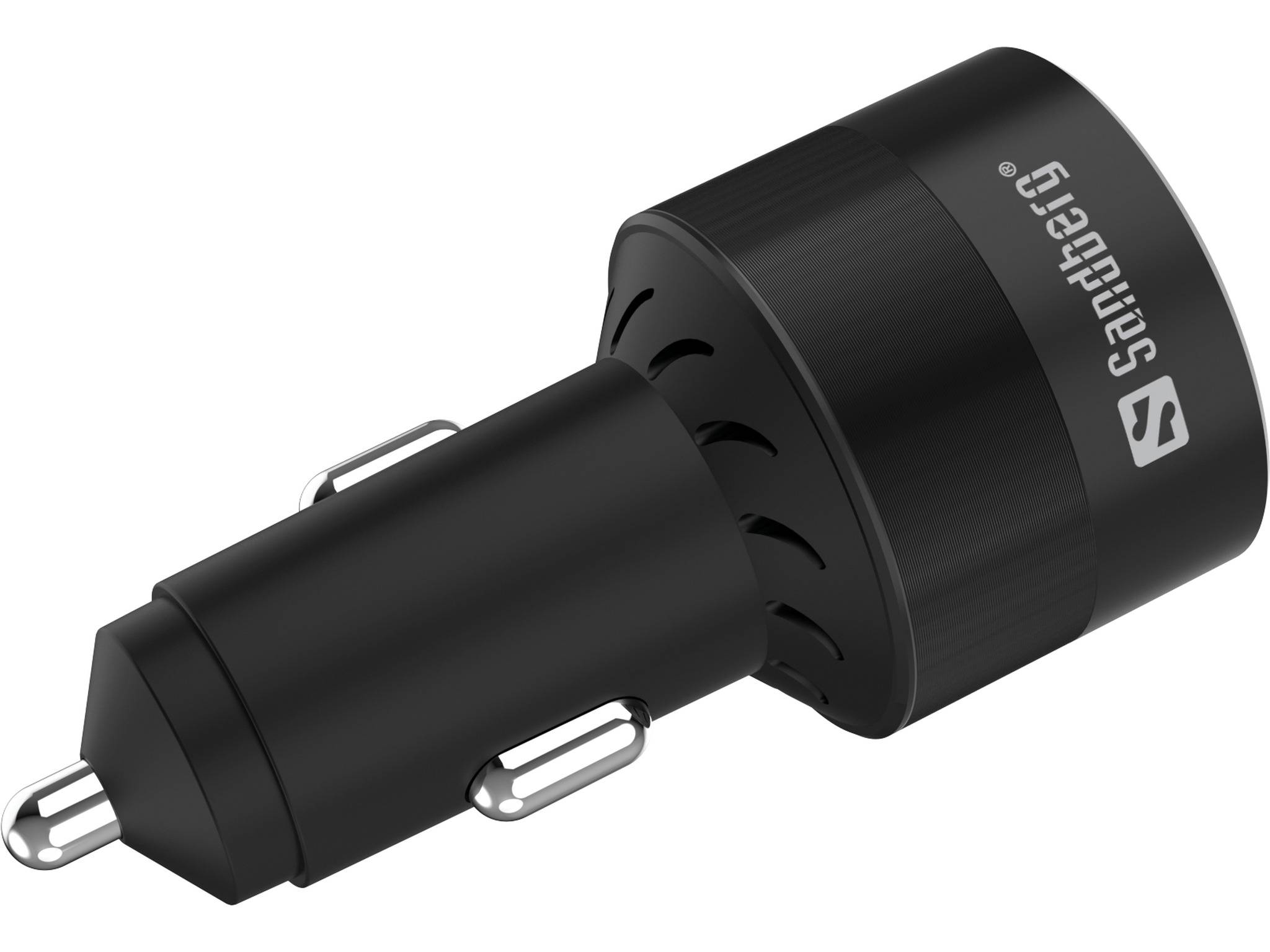 SANDBERG Active - Auto-Netzteil - 130 Watt - 3 Ausgabeanschlussstellen (24 pin USB-C, USB)
