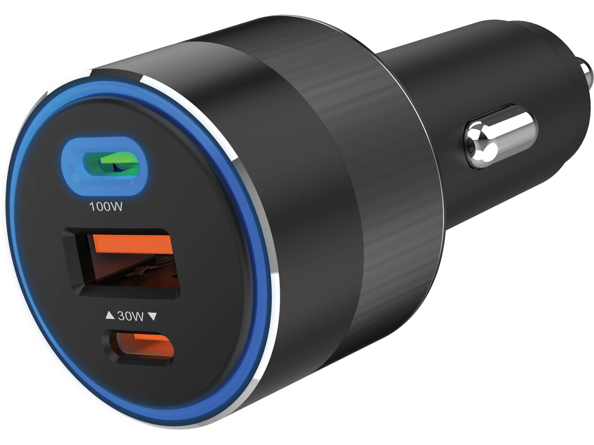 SANDBERG Active - Auto-Netzteil - 130 Watt - 3 Ausgabeanschlussstellen (24 pin USB-C, USB)