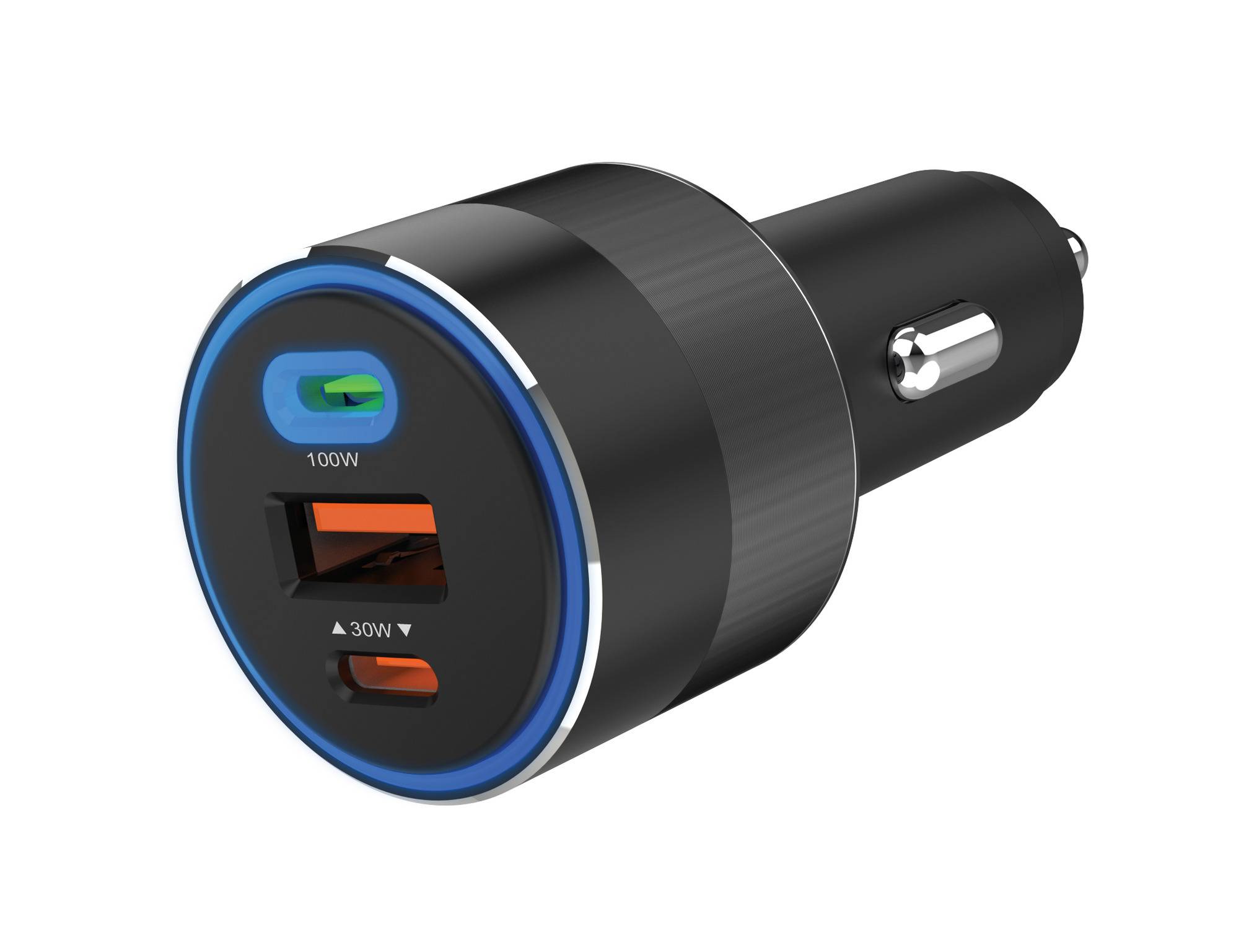 SANDBERG Active - Auto-Netzteil - 130 Watt - 3 Ausgabeanschlussstellen (24 pin USB-C, USB)