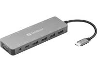 Sandberg 13-in-1 - Dockingstation - USB-C - HDMI, VGA