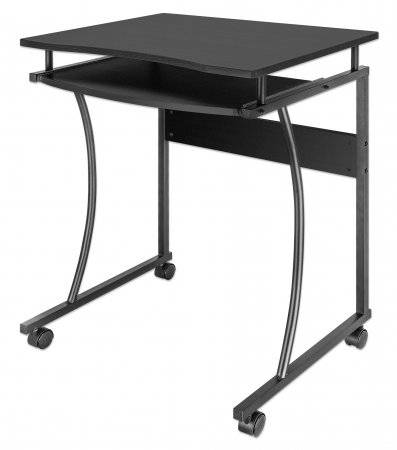 MANHATTAN Kompakter Schreibtisch mit ausziehbarer Tastaturablage Halterungen / Stative / Schlösser