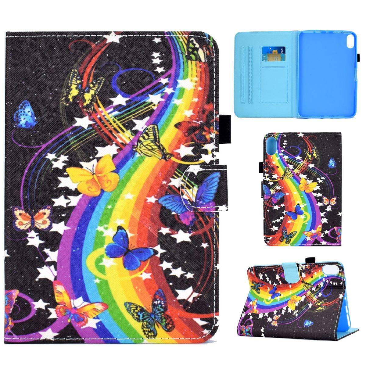 Für Apple iPad 10.9 2022 10. Generation Motiv Muster Tablet Tasche Kunst-Leder Hülle Etuis Cover Schutz Case Zubehör