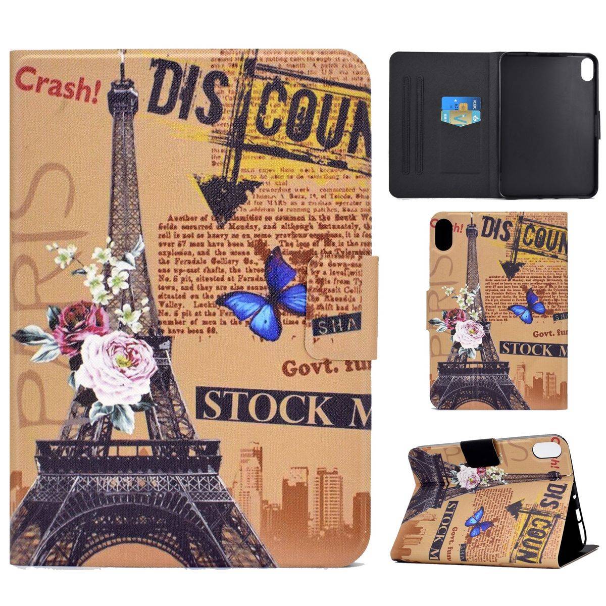 Für Apple iPad 10.9 2022 10. Generation Motiv Muster Tablet Tasche Kunst-Leder Hülle Etuis Cover Schutz Case Zubehör