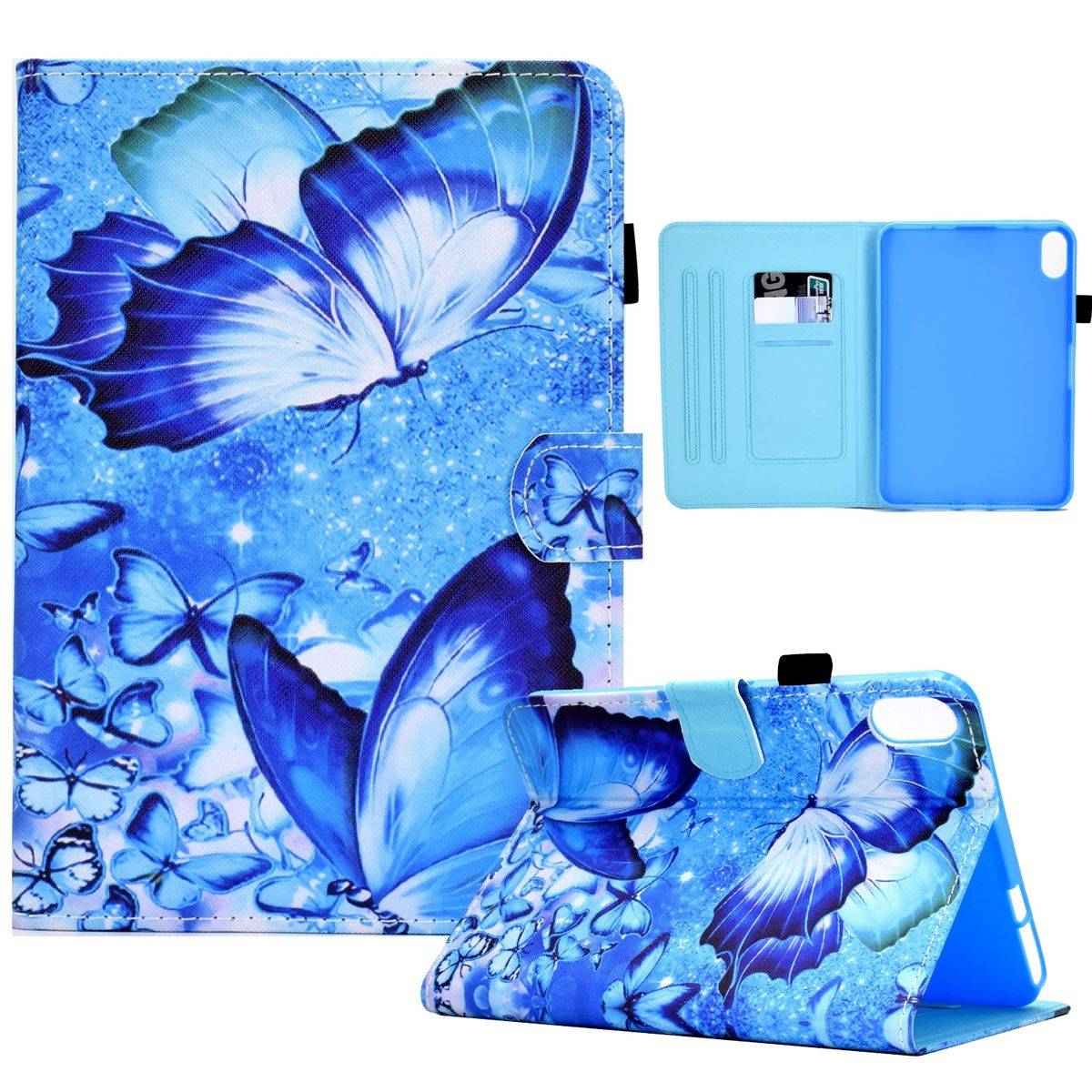 Für Apple iPad 10.9 2022 10. Generation Motiv Muster Tablet Tasche Kunst-Leder Hülle Etuis Cover Schutz Case Zubehör