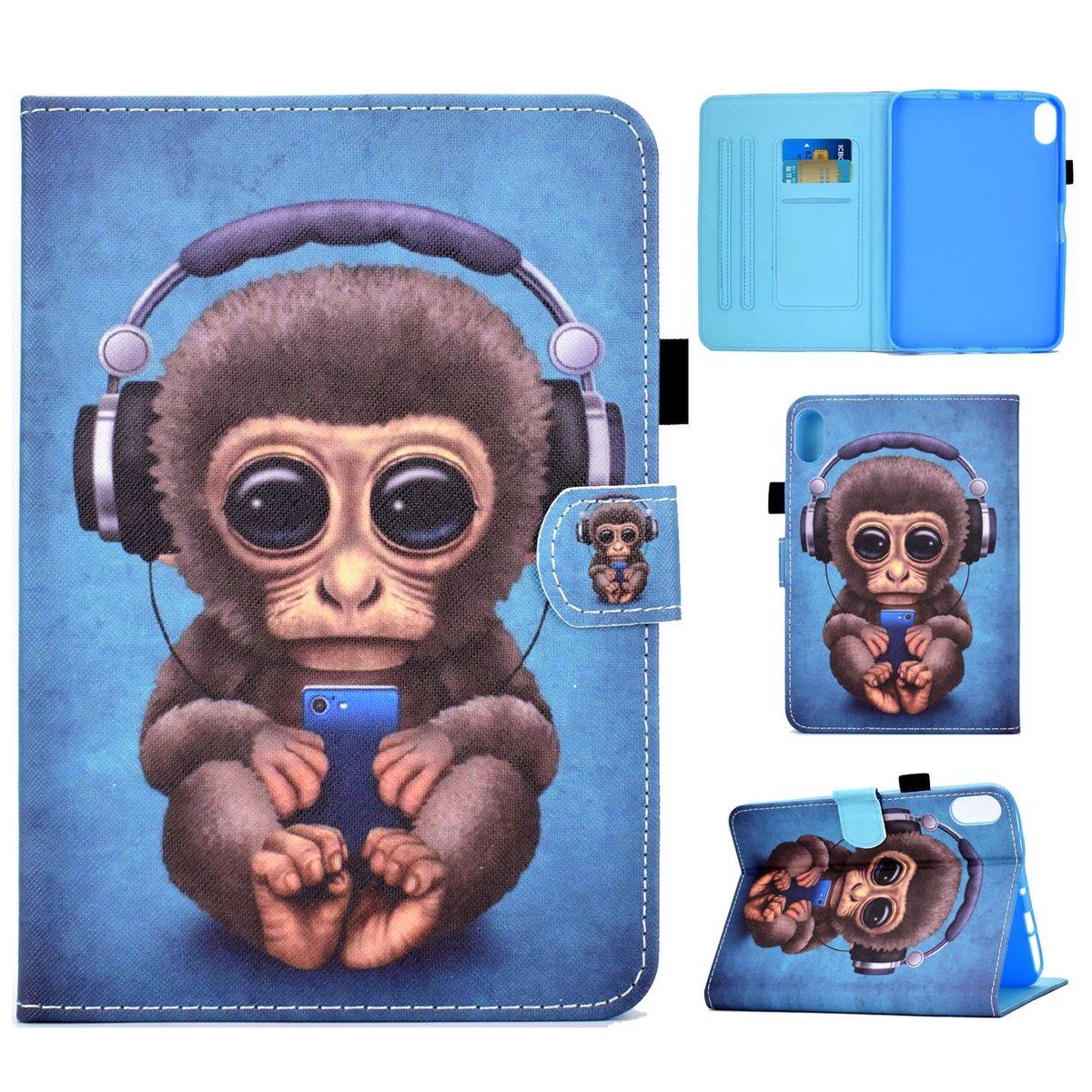 Für Apple iPad 10.9 2022 10. Generation Motiv Muster Tablet Tasche Kunst-Leder Hülle Etuis Cover Schutz Case Zubehör